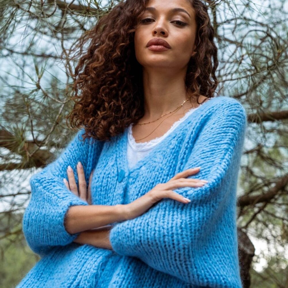 Mohair Chunky Knit Cardigan - Picture 6 of 6